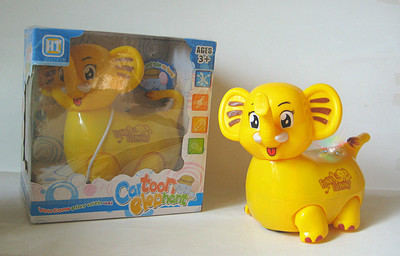 兒童電動(dòng)玩具燈光音樂電動(dòng)萬向卡通大象萬向車玩具 孩子們的歡樂伙伴